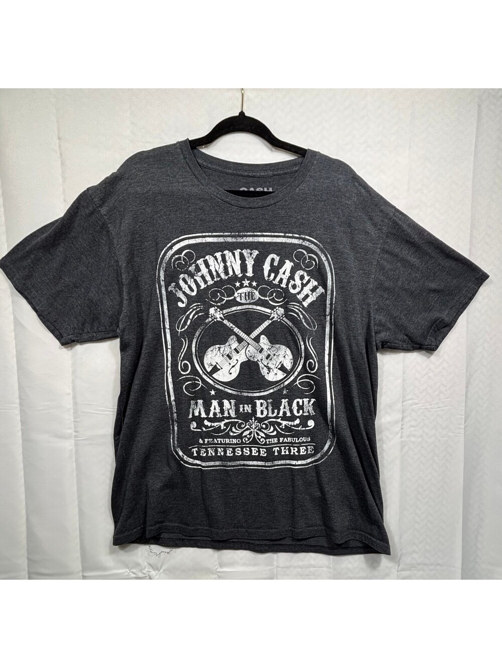Johnny Cash Man In Black Graphic T-Shirt 2XL